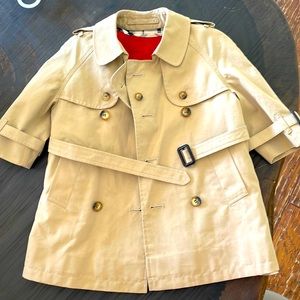 Burberry Toddler Trench Coat with custom wool lining Size 12-18 months